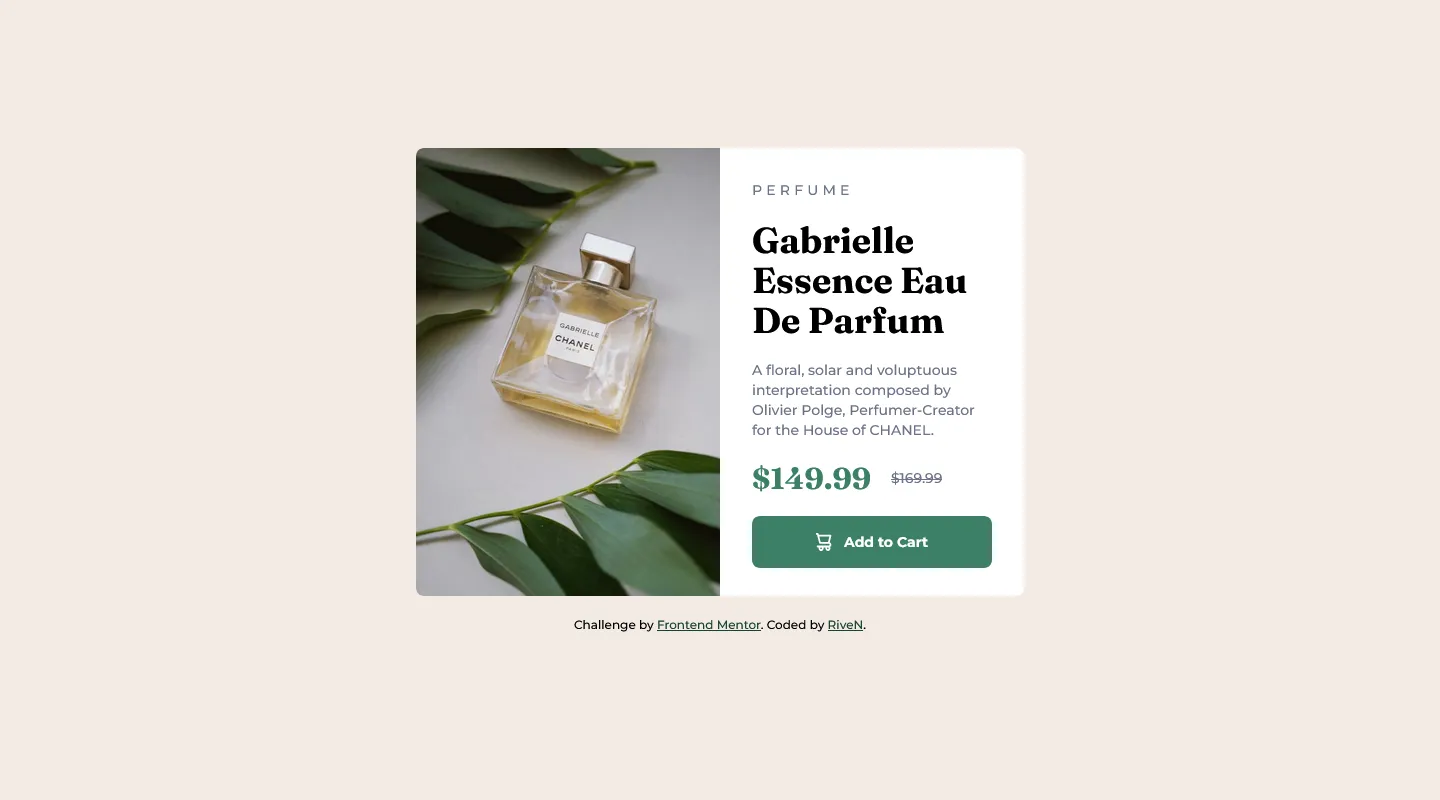 Product preview card component